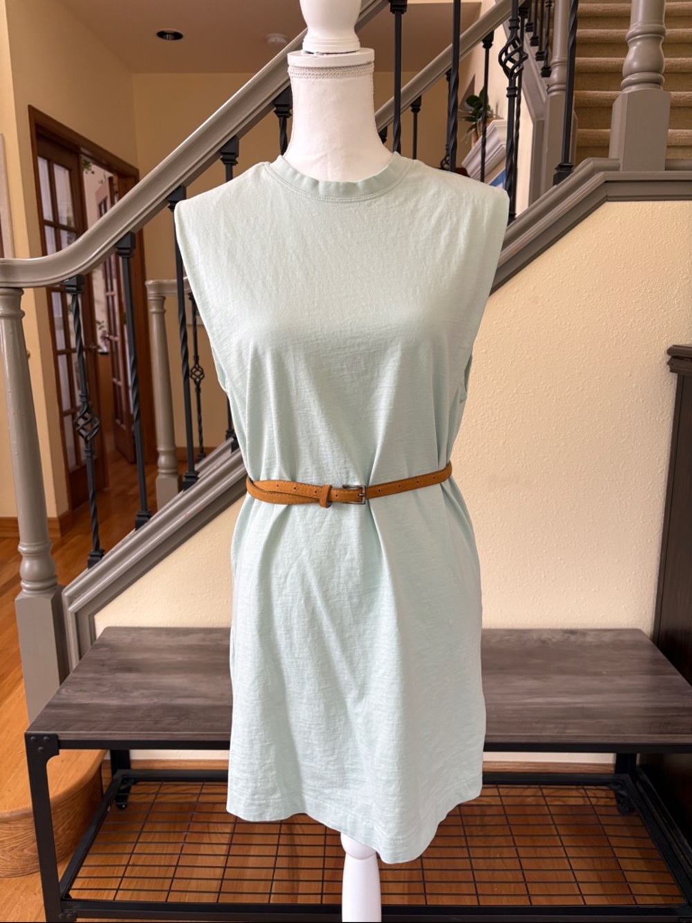 H&M Sleeveless Crewneck Dress in Mint Green Size XS - Picture 4 of 7